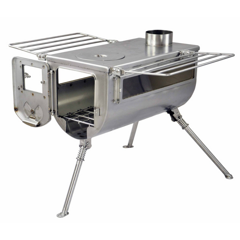 Fogão a lenha de campismo Winnerwell Woodlander Double View 1G tamanho L